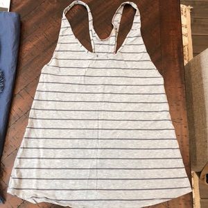 Lululemon grey striped racer back tank
